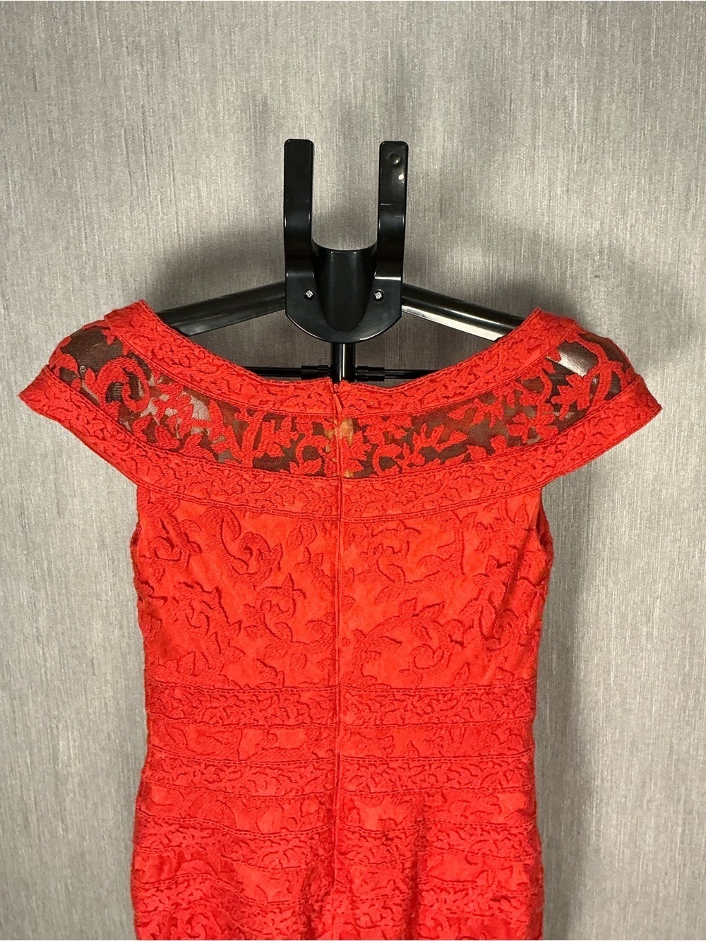 Tadashi Shoji Orangish Red Sheath Dress Size 2 - Picture 6 of 12